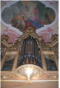 Bild der Veranstaltung Detail vom Orgelprospekt in der Weißenburger Spitalkirche (Attila Bathory)